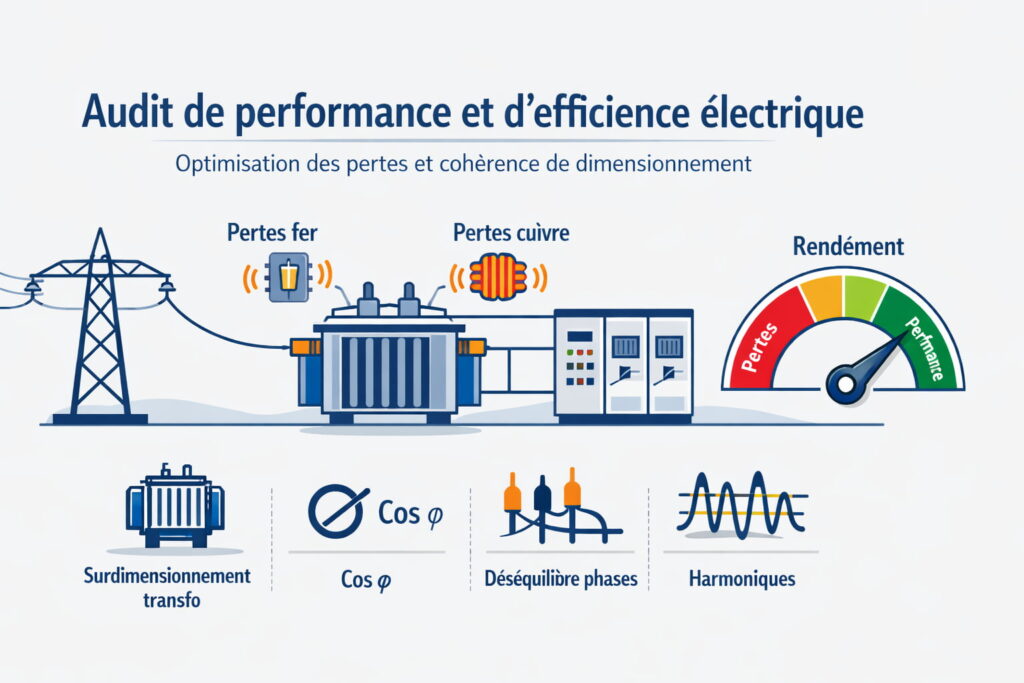 Audit de performance électrique industrielle - analyse des pertes et qualité du réseau