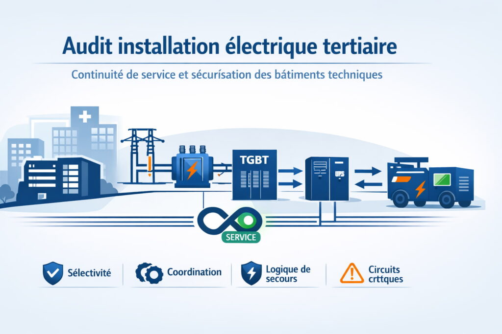 Audit électrique tertiaire - continuité de service et sécurisation des bâtiments techniques