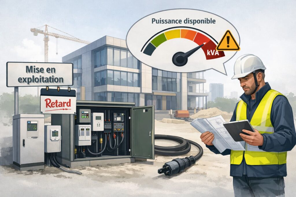 Poste de distribution publique Enedis en zone urbaine dense, raccordement HTA